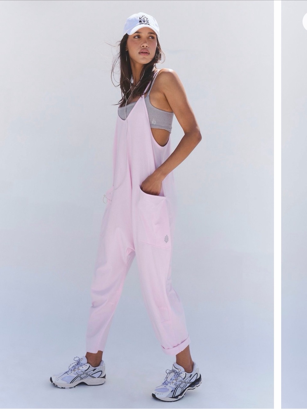 FP Movement by Free People Pink Sleeveless Jumpsuit Romper